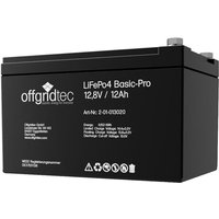 Offgridtec LiFePo4 Basic-Pro 12/12 Akku 12Ah 12,8V 128Wh Lithium-Batterie von OFFGRIDTEC