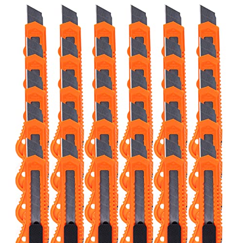 OFFICEPOINT Cuttermesser Set Rot | 30 Stück | 18mm Cutter | Teppichmesser mit Wechselklinge | Tapetenmesser mit präziser Klingenführung von office point germany