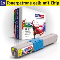 OFFICE-Partner Premium Toner alternativ zu OKI C301 / C321 Y - gelb von OFFICE-Partner