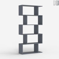 Bücherregal modern vertikal für Wohnzimmer 5 Regale Holz Lexis - Grau Bücherregal modern vertikal für Wohnzimmer 5 Regale Holz Lexis - Grau von OFFICE24