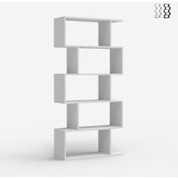 Bücherregal modern vertikal für Wohnzimmer 5 Regale Holz Lexis - Weiß Bücherregal modern vertikal für Wohnzimmer 5 Regale Holz Lexis - Weiß von OFFICE24