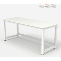 Design Bürotisch Metall weiß rechteckig 160x70cm Bridgewhite 160 - Weiß von OFFICE24