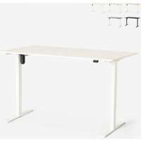 Höhenverstellbarer elektrischer Schreibtisch für Büro- und Designstudio Standwalk 160x80 - Weiß von OFFICE24