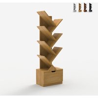 Modernes design bücherregal 8 Schublade Regale Wohnzimmer Büro Treebook 120 - Natur von OFFICE24