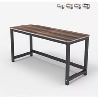 Rechteckiger Bürotisch 120x60cm Holz Metall schwarz modern Bridgeblack 120 - Nußbaum dunkel Rechteckiger Bürotisch 120x60cm Holz Metall schwarz modern Bridgeblack 120 - Nußbaum dunkel von OFFICE24