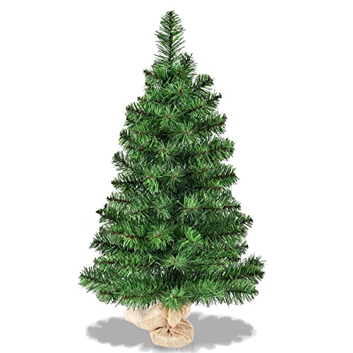 OFFICEJOY 91 cm großer Weihnachtsbaum mit künstlicher Fichte auf Jute-Basis, ideal für Zuhause, Büro, Geschäfte, Urlaubsdekoration von OFFICEJOY