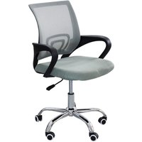 Officeness - Grauer Bürostuhl -Sessel mit verstellbarer Höhe und Zhulong -Chrombasis von OFFICENESS
