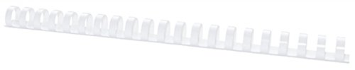 OFFICE PRODUCTS 20241915-14 Plastikbinderücken 100 Stück DIN A4 19mm (165 Seiten) Binderücken Bindungskämme Plastikbindung | Kunststoff | Farbe: Weiß von OFFICER PRODUCTS