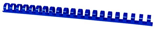 OFFICE PRODUCTS Plastikbinderücken 100 Stück DIN A4 16mm (145 Seiten) Binderücken Bindungskämme Plastikbindung | Kunststoff | Farbe: Blau von OFFICER PRODUCTS