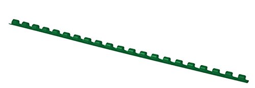 OFFICE PRODUCTS Plastikbinderücken 100 Stück DIN A4 6mm (25 Seiten) Binderücken Bindungskämme Plastikbindung | Kunststoff | Farbe: Grün von OFFICER PRODUCTS