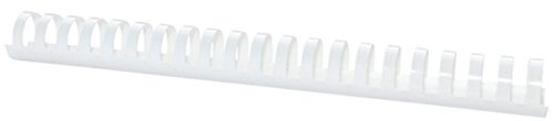OFFICE PRODUCTS Plastikbinderücken 50 Stück DIN A4 28,5mm (270 Seiten) Binderücken Bindungskämme Plastikbindung | Kunststoff | Farbe: Weiß von OFFICER PRODUCTS