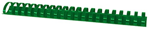 OFFICE PRODUCTS Plastikbinderücken 50 Stück DIN A4 38mm (350 Seiten) Binderücken Bindungskämme Plastikbindung | Kunststoff | Farbe: Grün von OFFICER PRODUCTS