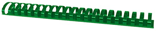 OFFICE PRODUCTS Plastikbinderücken 50 Stück DIN A4 45mm (440 Seiten) Binderücken Bindungskämme Plastikbindung | Kunststoff | Farbe: Grün von OFFICER PRODUCTS