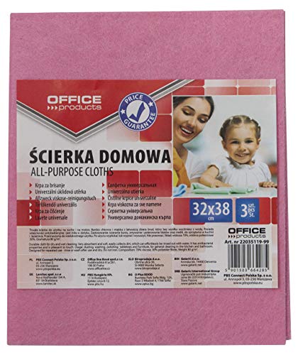 OFFICER PRODUCTS 22035119-99 Wischtuch 3 Stck. aus Viskose 70% |Grammatur: 80 g/mkg 32x38cm - |Wischtücher Saugfähige Strapazierbare Allzweck-Wischtücher Wiederverwendbar von OFFICER PRODUCTS