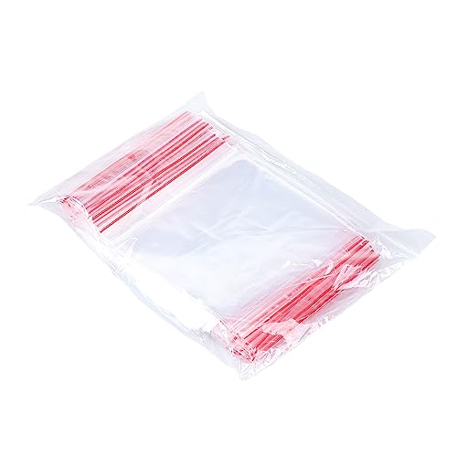 OFFICER PRODUCTS Zip Beutel Druckverschluss 10 x 20 cm / 100 Stück (1er Pack)/ Transparent Glasklar/Druckverschlussbeutel Zip Set/Zipper-Beutel/Polybeutel/aus Fester LDPE-Folie Lebensmittelecht von OFFICER PRODUCTS