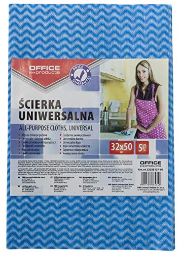 OFFICER PRODUCTS 22035137-99 Allrounder Wischtuch 5 Stck. aus Viskose 70% |Grammatur:40 g/mkg 32x50cm |Wischtücher Saugfähige Strapazierbare Allzweck-Wischtücher Wiederverwendbar| Farbe: Mix von OFFICER PRODUCTS