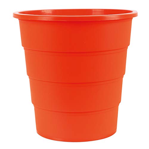 Office Products Model 19054621-07 Abfallkorb Papierkorb 16 Liter Kunststoff Mülleimer Design Abfallbehälter rund Für Büro Küche; 1 Stück/ Orange Elegant und Praktisch Stabil Maße: 30,8 x 31 x 30,8 cm von OFFICER PRODUCTS