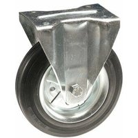 Officine - Gabelrad mit fester Platte in verzinkter Stahl und Gummi -Ring - Ø200 mm. von OFFICINE
