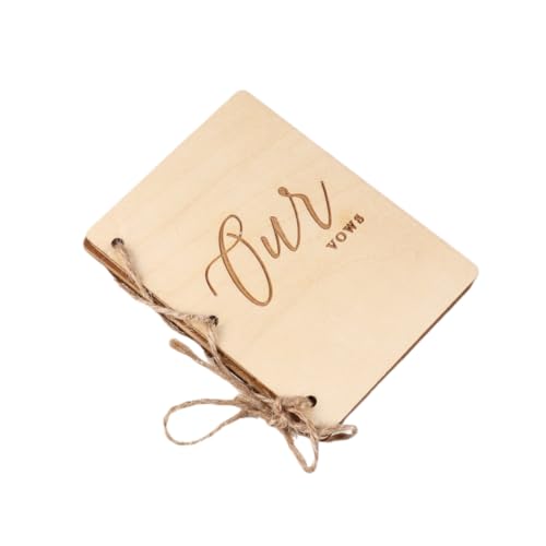 OFFIGAM 1paar Holz Vows Handbuch Hochzeits Vows Notizbuch Rustikale Hochzeitsgeschenke Für Braut Und Bräutigam Kreatives Gästebuch Für Hochzeitsfeiern Robuste von OFFIGAM