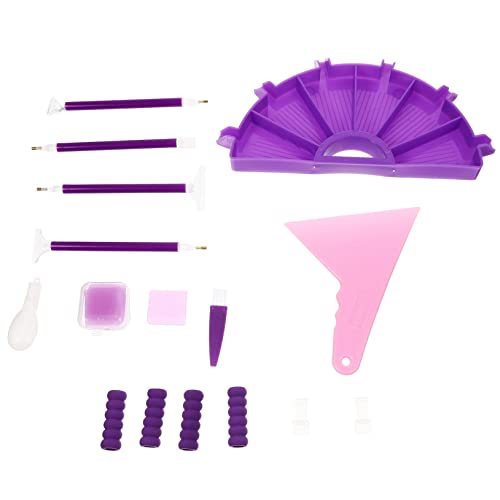 OFFIGAM 1 Satz Bohrgerichtset Zubehör Tabletts für Diamond Art Beating Diamond Art Tools Multi -Tablett Diamant Behälter für Diamond Art Werkzeug bastelset Plastik Violett von OFFIGAM