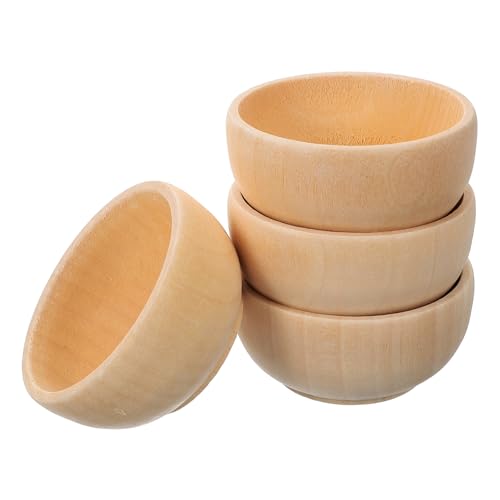 OFFIGAM 1 Satz Diy Holzschalen Set Holzschalen Für Kreative Kunstprojekte Und Mikrolandschaften Glatte Oberfläche Für Erwachsene 4 Stück von OFFIGAM
