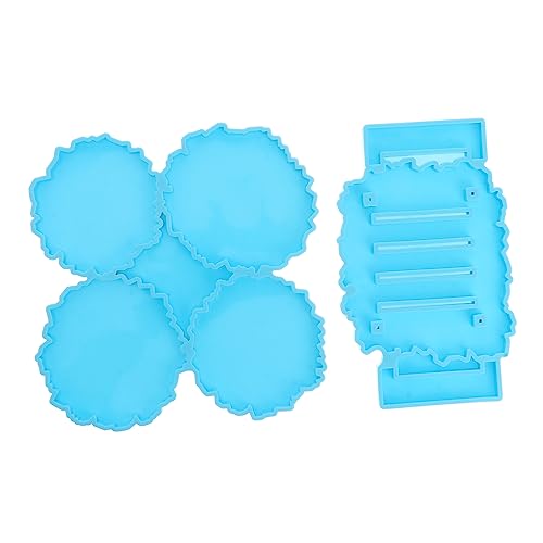 OFFIGAM 1 Satz Silikonform drinnen benutzerdefinierte Untersetzer Form für Tablettuntersetzer Untersetzer Formen Epoxidharz Becherhalter Untersetzer Kieselgel Blue von OFFIGAM