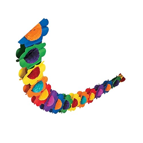 OFFIGAM 1stück Blumen Girlande Papier Pull Flag Für Geburtstagsfeier Hochzeitsdeko Und Partydekoration Bunte Geburtstagsgirlande Für Kreative Feiern von OFFIGAM