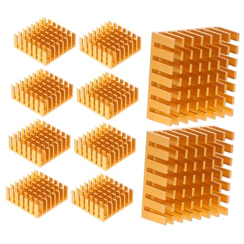 OFFIGAM 10 Stück Aluminium Kühlkörper für Ic Chips CPU GPU Soundkarten Effektive Wärmeableitung Geeignet für Computer und Elektrische Komponenten von OFFIGAM