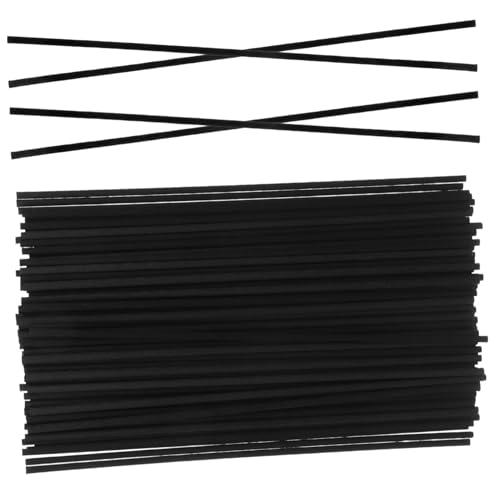 OFFIGAM 100 Stück Duftstäbchen für Raumduft Schwarze Fasern Diffuser Sticks Optimaler Aroma Verteiler DIY Ersatz für Ätherische Öle Langlebige Duftverstärkung für Zuhause und Büro von OFFIGAM