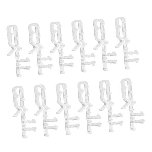 OFFIGAM 12 Stück Transparente Jalousie Clips Einfache Diy Installation für Fensterjalousien Stabiler Halt Kompatibel für Zuhause Langlebige Halteklammern von OFFIGAM