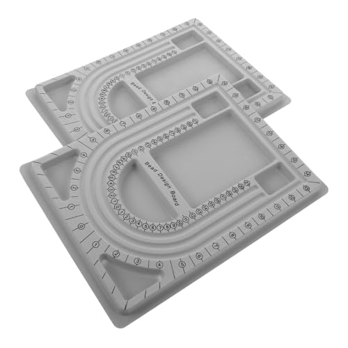 OFFIGAM 2 Stück Teiliges DIY Perlen Design Tray Schmuckherstellung Zubehör für Ketten und Armbänder zum Layout Komplexer Perlenarbeiten Leicht und Tragbar von OFFIGAM