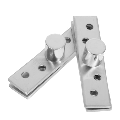 OFFIGAM 2 Stücke Edelstahl Verdeckte Drehzapfen Scharniere Drehbar Unsichtbar Möbelbeschläge für Schränke Kleiderschränke Platzsparend Robust Langlebig von OFFIGAM