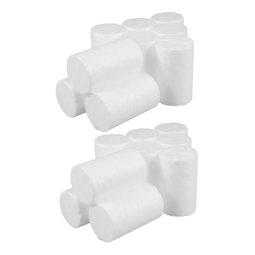 OFFIGAM 20 Weiße Schaumstoffzylinder: 5 X 3 cm Polystyrolstäbe Zum Modellieren, Bastelbedarf, Heimwerkerprojekte – Polystyrolröhren Für Weihnachten Und Hochzeiten von OFFIGAM