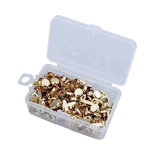 OFFIGAM 200 Stück Papierklammern Gold Runde Metallklammern für Bastelarbeiten DIY Projekte mit Aufbewahrungsbox von OFFIGAM