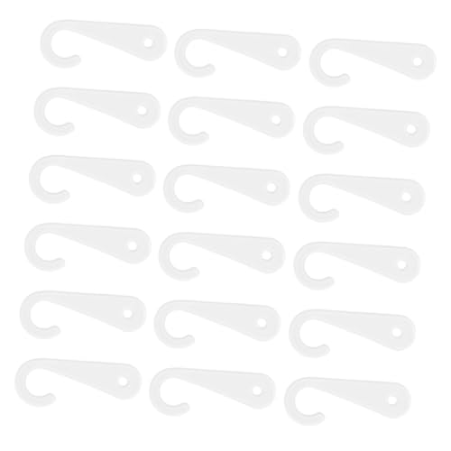 OFFIGAM 200 Stück Transparente Plastik J Haken für Socken und Hut Display Stabile Aufhänger für Einzelhandel Vielseitig für Schal Handschuh und Handtuch Präsentation Geeignet von OFFIGAM