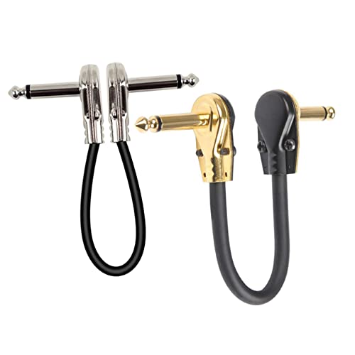OFFIGAM 2Stücke Gitarren Patch Kabel Langlebige Effektpedalkabel für Musikinstrumente Flach und Geeignet für Gitarren und Bässe Hochwertiges von OFFIGAM