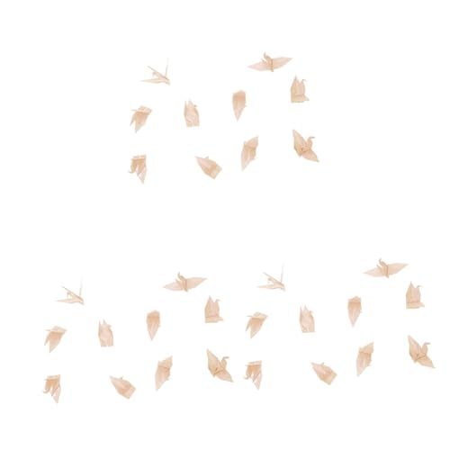 OFFIGAM 3 Saiten Origami Papierkranich Girlanden Wasserfeste Vorgefaltete Papierkranich Dekorationen Leichte Hochzeit Party Foto Requisiten Outdoor Hängende Girlanden für Feier und Fotos von OFFIGAM