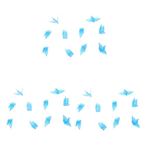 OFFIGAM 3 Saiten Wasserfeste Origami-Girlanden Handgefaltete Papierorigamis in Perlblau Wetterfeste Dekoration für Hochzeiten Requisiten Brautparty Outdoor-Events OFFIGAM 3 Saiten Wasserfeste Origami-Girlanden Handgefaltete Papierorigamis in Perlblau Wetterfeste Dekoration für Hochzeiten Requisiten Brautparty Outdoor-Events von OFFIGAM
