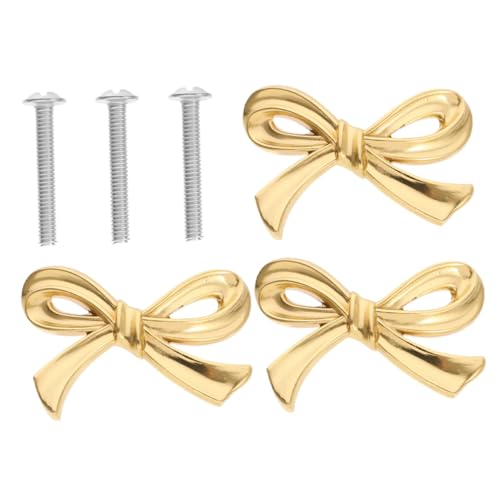 OFFIGAM 3 Satz Kommodenknöpfe Messing Gebogenes Design Stilvolle Bowknot Möbelgriffe Für Küche Schlafzimmer Kleiderschrank Vintage Stil OFFIGAM 3 Satz Kommodenknöpfe Messing Gebogenes Design Stilvolle Bowknot Möbelgriffe Für Küche Schlafzimmer Kleiderschrank Vintage Stil von OFFIGAM