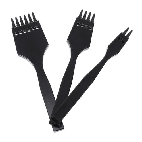 OFFIGAM 3Stücke Teiliges Lederlochlocher Effizientes DIY Leder Stanzwerkzeug Hochwertigem Legierungsstahl für Handwerk und Einfach zu Bedienen und Langlebig von OFFIGAM