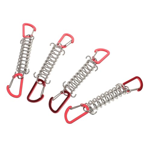 OFFIGAM 4 Stück Teiliges Edelstahl Zugfedern mit Haken Winddämpfende kletterhaken für Outdoor Zeltspannseile Elastische Spannfedern zur Stabilisierung von Zelten bei Starkem Wind von OFFIGAM