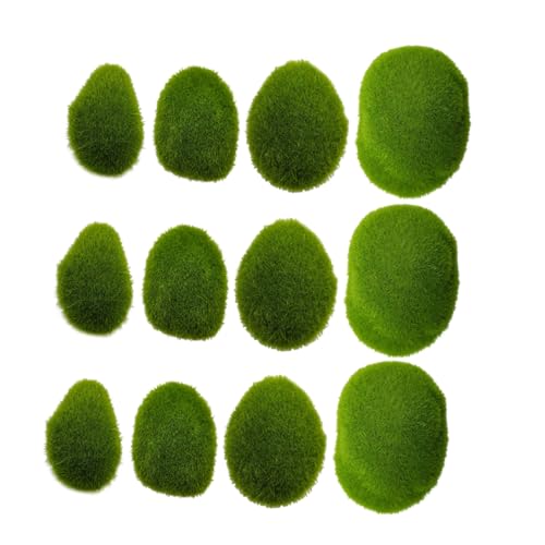 OFFIGAM 40stücke Künstliche Moossteine Für -Garten Dekorative Felsen Für Miniatur Landschaften Für Bastelprojekte Und Natur-Dekorationen von OFFIGAM