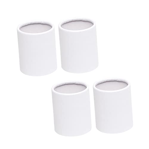 OFFIGAM 4stücke Blumeneimer Aus Pappe Runde Mini-blumeneimer Blumenstraußkarton Weiß Zum Verpacken Von Blumenarrangements Für Feiern Und Dekoration von OFFIGAM