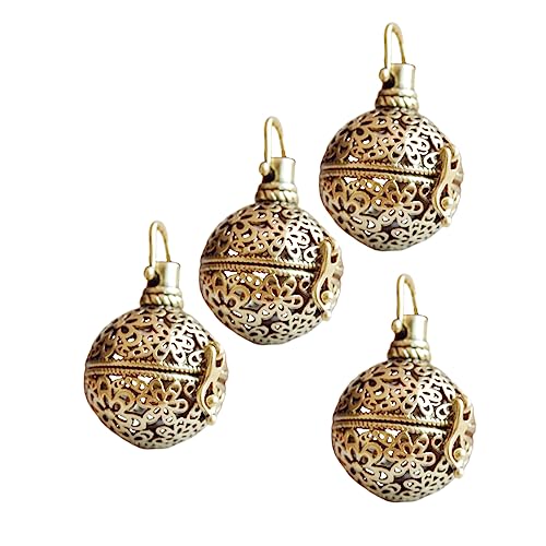 OFFIGAM 4stücke Aromatherapie Halsketten Mit Öffnungsfunktion Elegante Duftdiffuser Pendants Aus Vintage Blumen Design Für Ätherische Öle Und Parfums von OFFIGAM