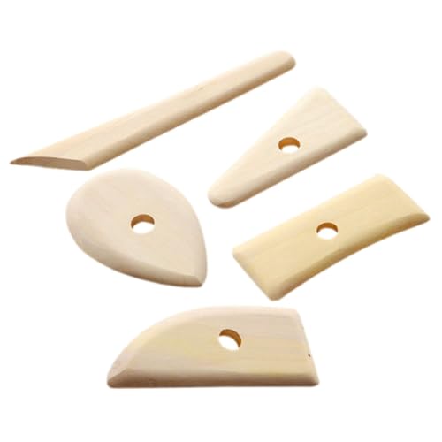 OFFIGAM 5 Stück Teiliges Set Töpferwerkzeuge Polymer Modellierwerkzeuge für DIY Kunstprojekte Skulpturen und Tonarbeiten Leicht und Bruchfest für Anfänger und Profis Geeignet von OFFIGAM