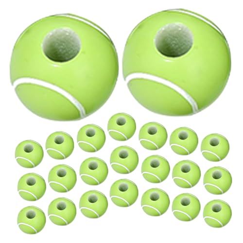 OFFIGAM 50 Stück Tennis Ball Perlen DIY Schmuckperlen Sportliches Design Bastelperlen für Kreative Projekte und Schmuckherstellung von OFFIGAM