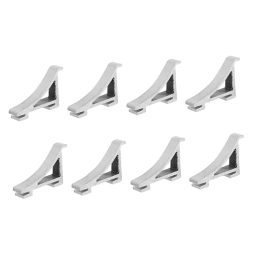 OFFIGAM 8 Stück Teiliges Edelstahl Kühlschrank Regalhalter Clips Stabiler Kühlfach Haltebügel Installieren Langlebige Gefrierschrank Stützclips für Haushaltskühlschränke von OFFIGAM