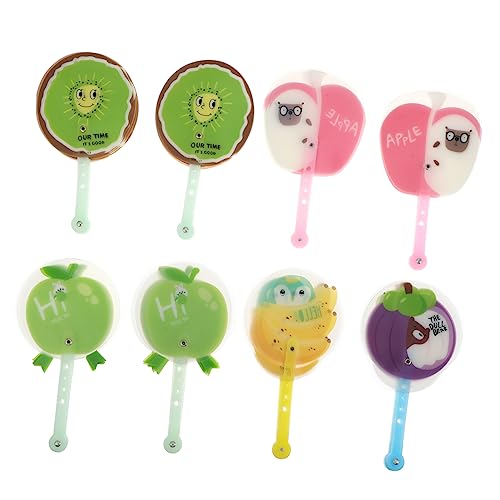OFFIGAM 8 Stück Teiliges Faltbarer Fächer im Frucht Lustiger Handventilator aus Kunststoff für Mädchen für Party Cosplay und Dekoration von OFFIGAM
