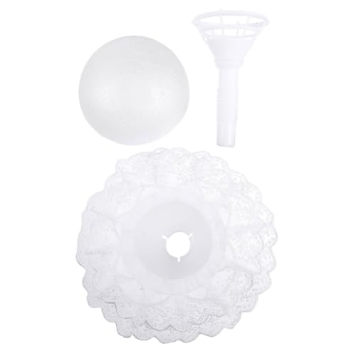 OFFIGAM Brautstraußhalter mit Schaumstoffgriff und Spitzenkragen Halbkugel für DIY Hochzeitsblumen Geeignet für Frischblumen Kunstblumen und Dekorationen OFFIGAM Brautstraußhalter mit Schaumstoffgriff und Spitzenkragen Halbkugel für DIY Hochzeitsblumen Geeignet für Frischblumen Kunstblumen und Dekorationen von OFFIGAM