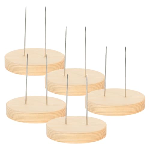 OFFIGAM Filztierpuppenständer 5 Stück Aus Holz Kleiner Puppenhalter Für Filztierpuppen Stabiler Standfuß Für Figuren Zur Präsentation Tisch Und Regal Selbstgemacht Handwerk Zubehör von OFFIGAM